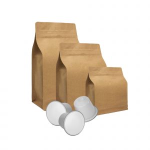 Resealable coffee bags and coffee pods